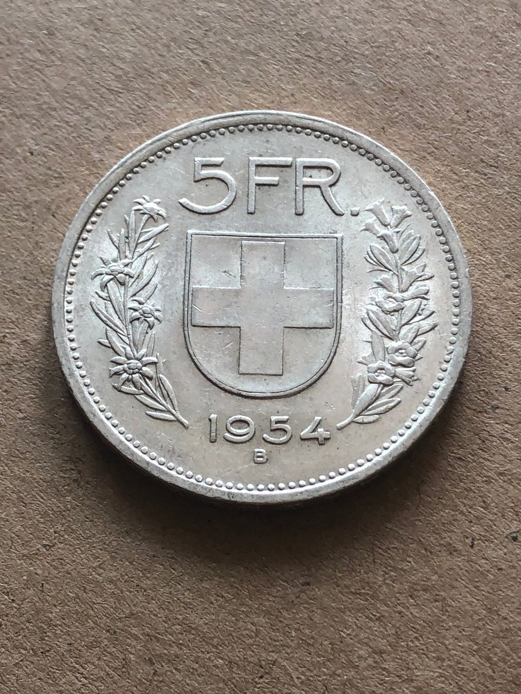 Tutti le monete: 5 Fr. 1954 – Usato da Schötz venduto da Odpa