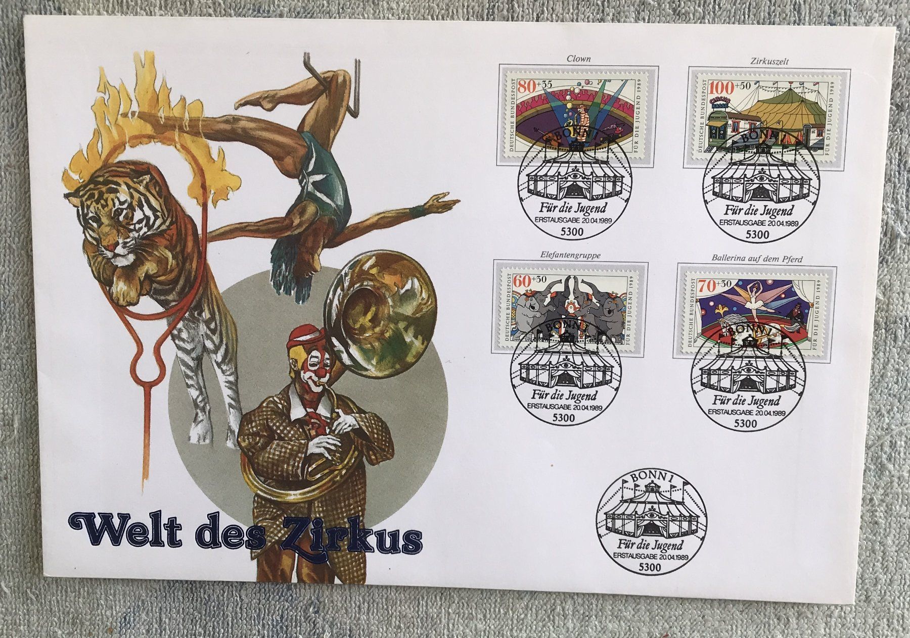 Tutti i francobolli: FDC MAXI WELT DES ZIRKUS – Usato da Ostermundigen venduto da crazy-horse-1840