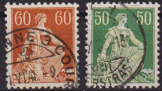 Alle Briefmarken: 113+140z, gestempelt – Gebraucht aus Basel von Bingis