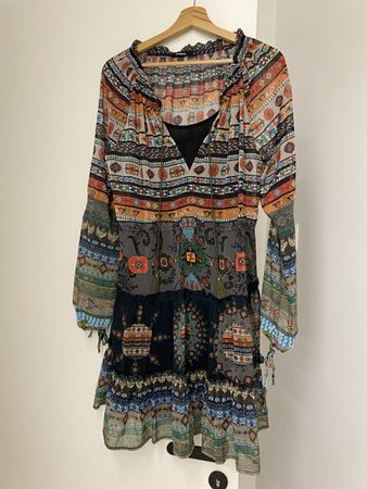 Desigual Dress, Size 38, Boho Style, Sheer, Autumn Look