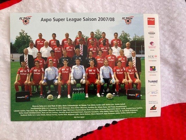 Autografi: Fc Thun Mannschaftsbild 2007/08  guter Zustand – Usato da Naters venduto da sch_9fvg