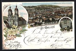 Litho St. Gallen, Stiftskirche, Karlstho