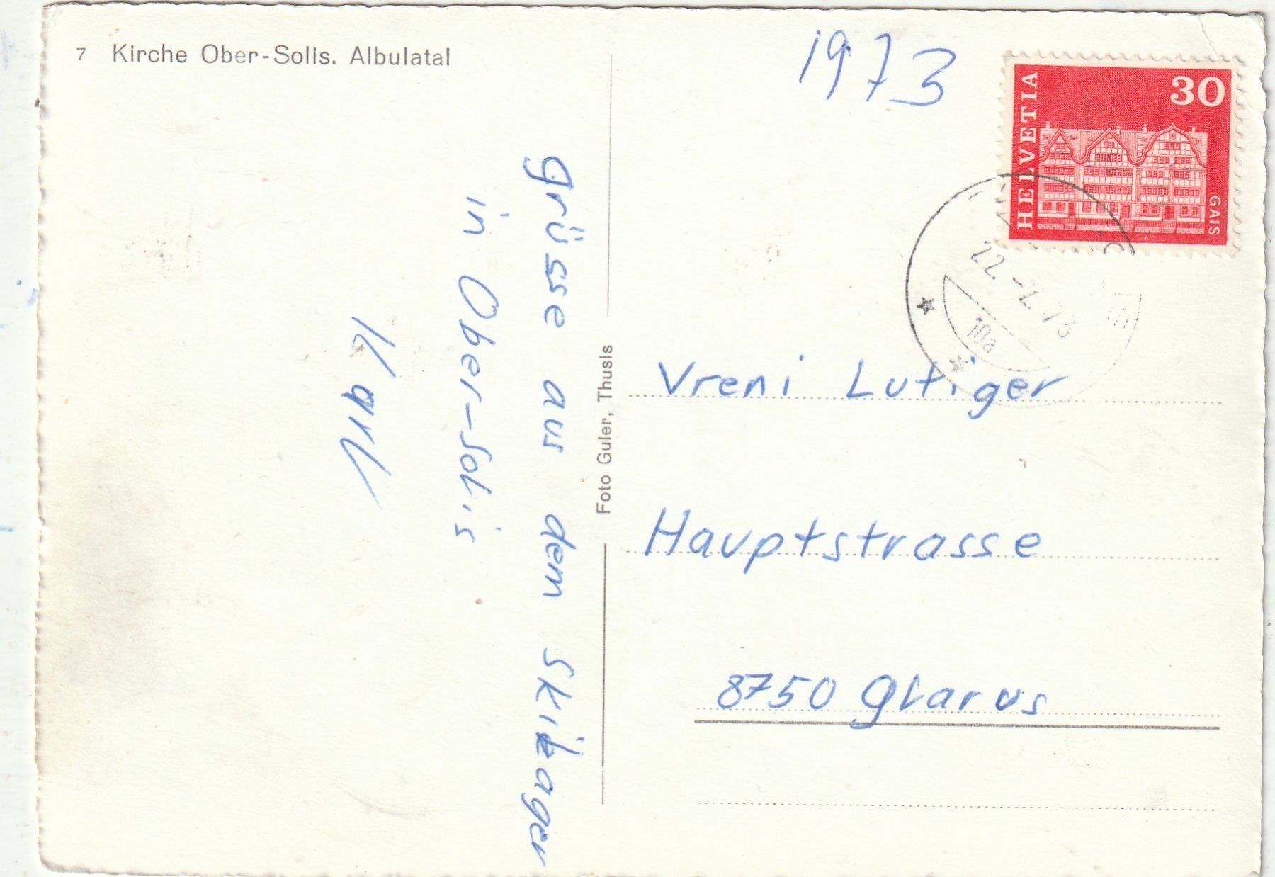 Cartes postales: Kapelle Obersolis – D'occasion à Lumbrein par made02 1