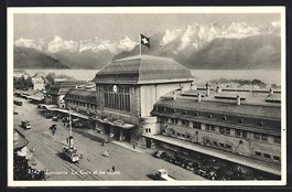Lausanne, La Gare et les Alpes, Bahnhof