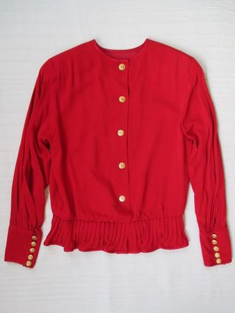 Albert Nipon - 80s Vintage Kostüm Blazer mit Rock Gr. 42