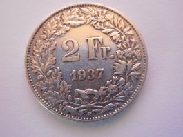 2 Fr. 1937 silber