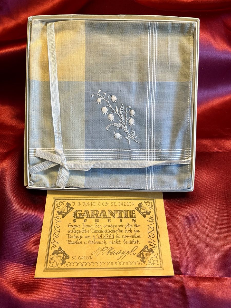 Sonstige Kleidung & Accessoires: Antikes St.Galler Taschentuch-Set 5 Stück – Neu und originalverpackt aus Zürich von Juancarlos1 1