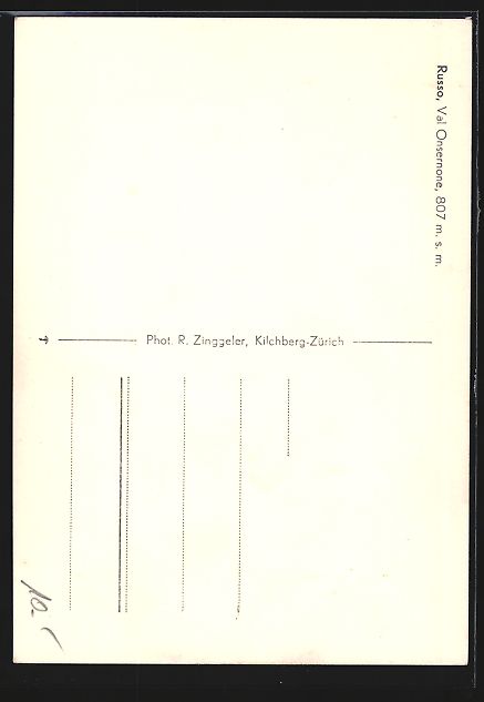 Cartoline postali: Russo /Val Onsernone, Blick zur Kirche – Usato da Berlin venduto da bartko-reher 1