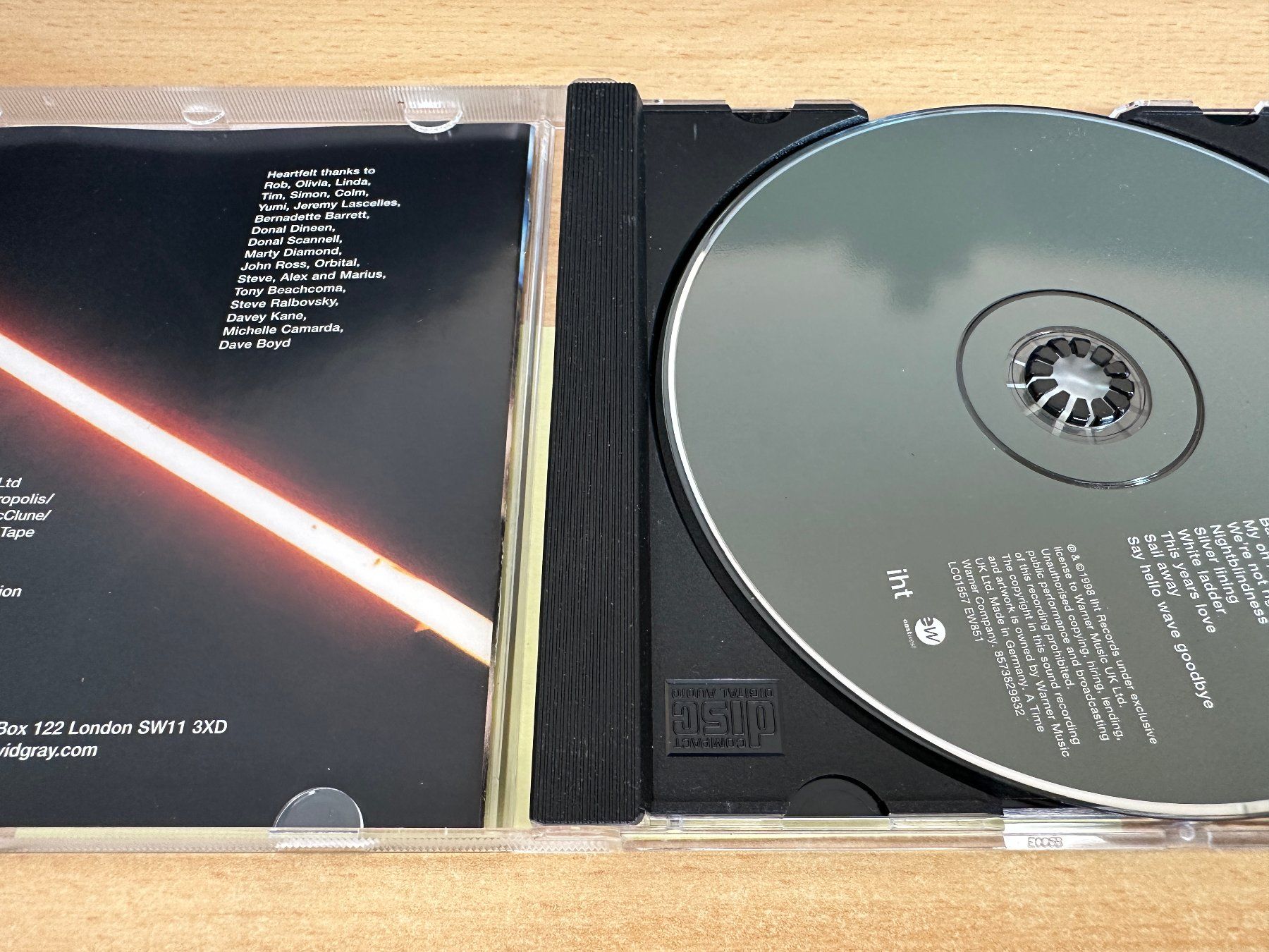 CD: David Gray – White Ladder – Usato da Rikon im Tösstal venduto da Alpenmutz 2