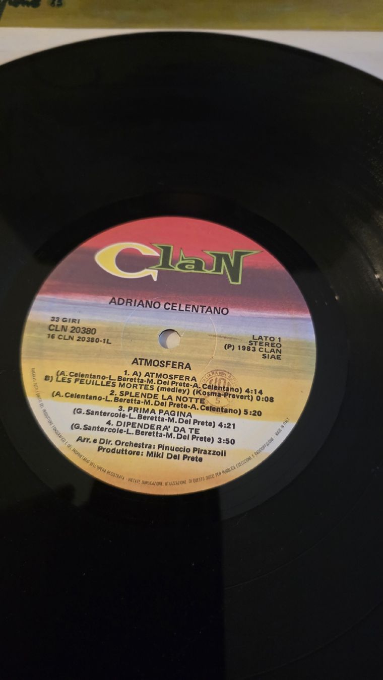 Dischi in vinile: Adriano Celentano - Atmosfera 1983 G,Vg – Usato da Yvonand venduto da RF-VINYL 2