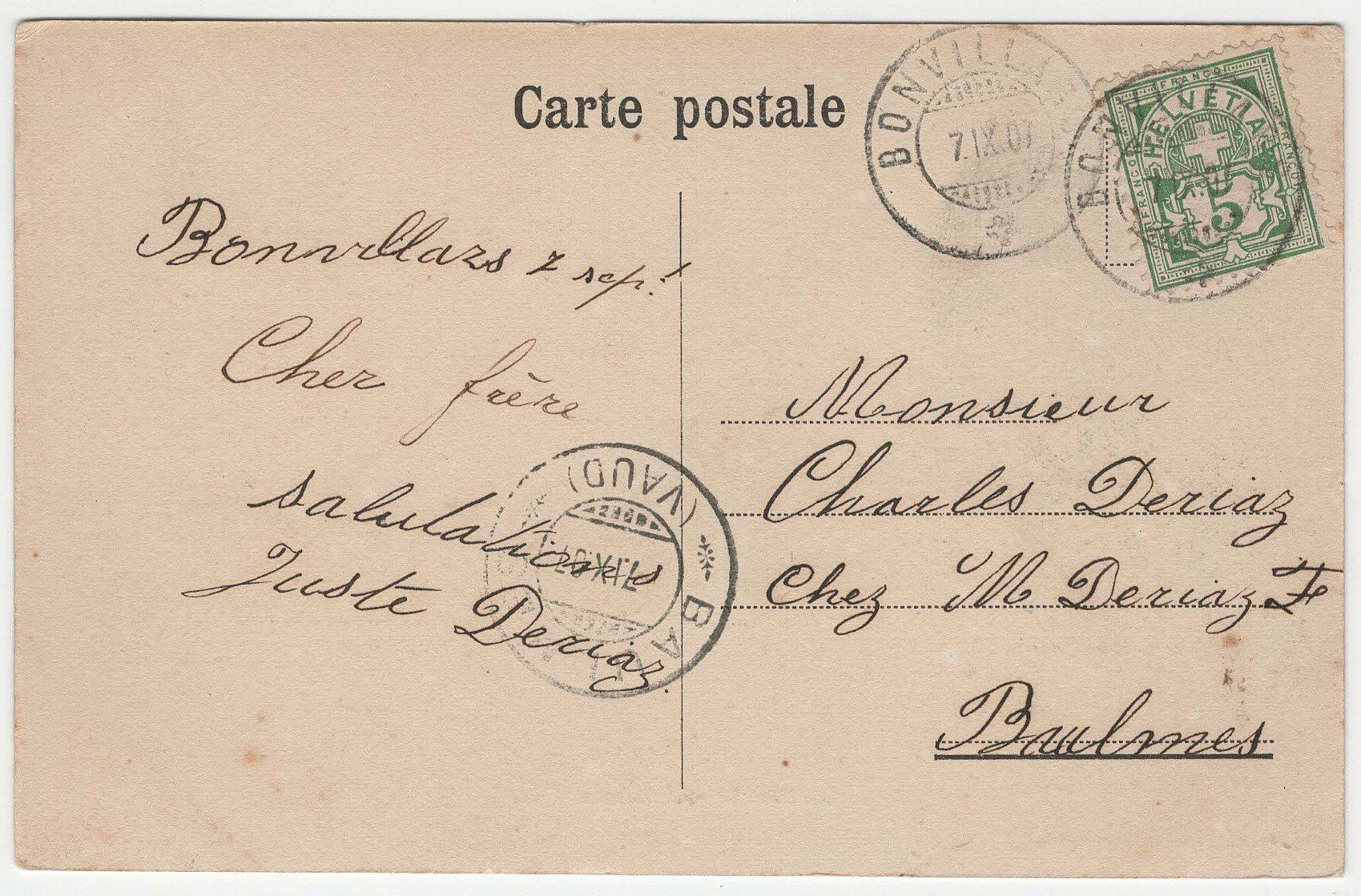 Cartoline postali: Souvenir de Bonvillars – Usato da Winterthur venduto da Wintiwest 1