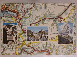Vintage Postkarte Wallis Zermatt Matterhorn
