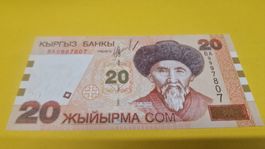 Kyrgyzstan 20 Som Geldschein, NEU