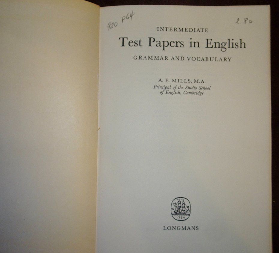 Libri: Livre d'anglais: "Intermediate Test Papers" – Usato da Châtelaine venduto da fil_7lqg 1