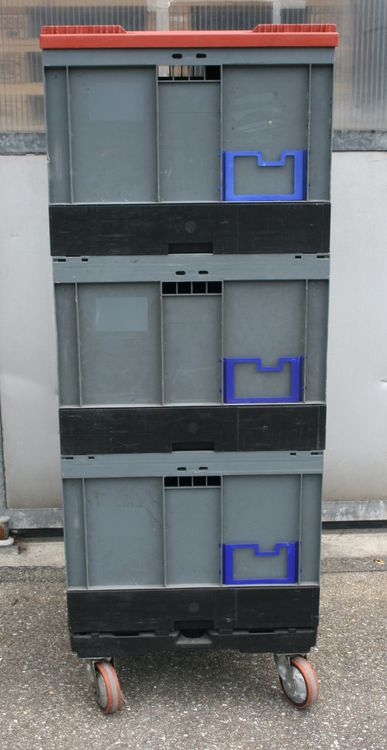 UTZ Klappbox Set mit Transportroller (3x Klappbox & Deckel
