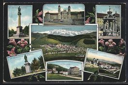 Einsiedeln, St. Benedictus Statue, Klost