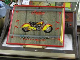 Jndian Motorradspiegel Werbespiegel  62x52cm