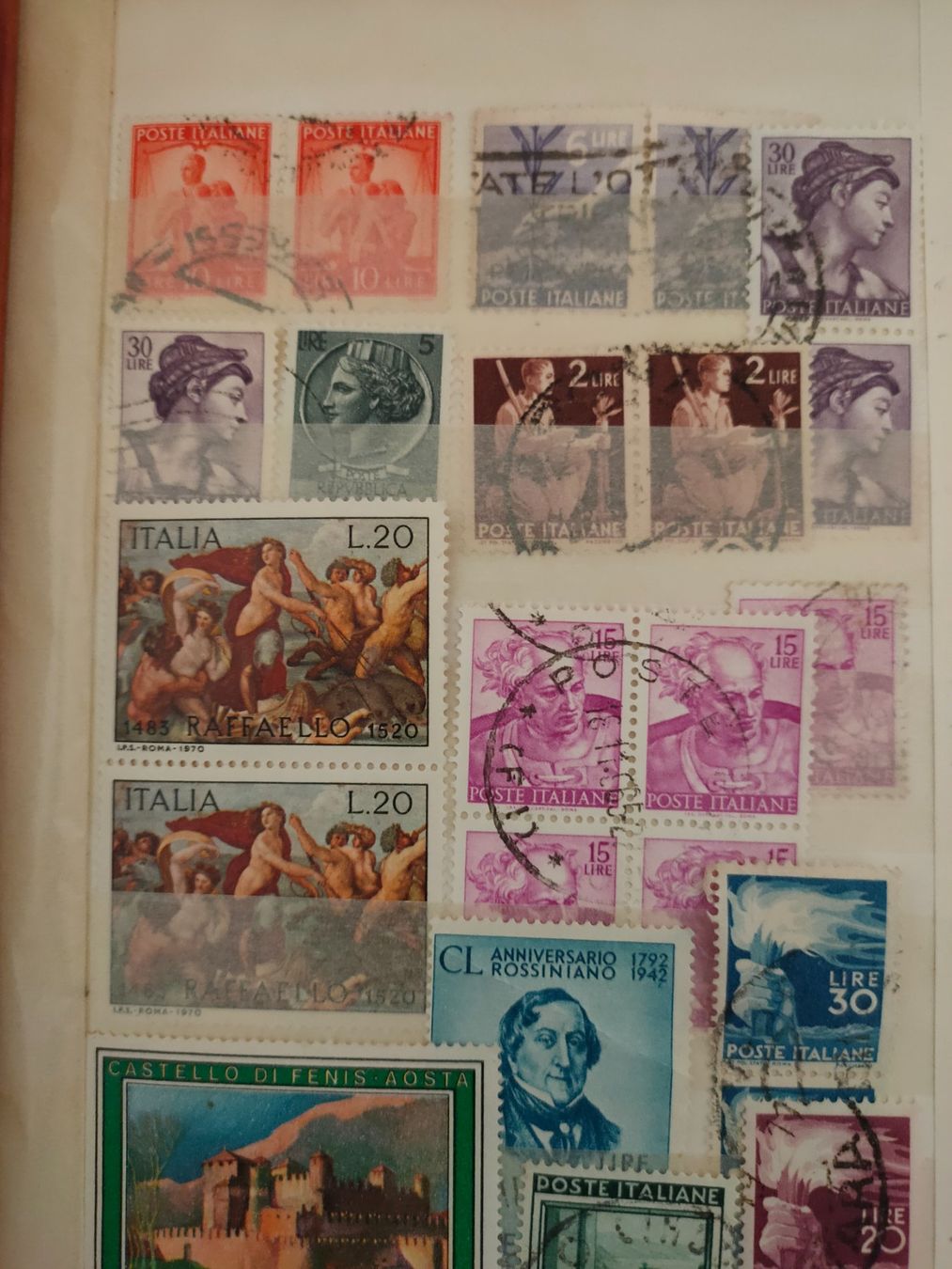 Alle Briefmarken: Briefmarkensammlung Italien, – Gebraucht aus matten b. interlaken von jfran17 1