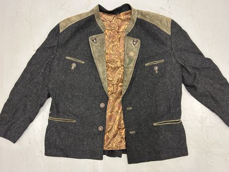 Oktoberfest Salzburger Loden Look Trachten Jacke Top Zustand
