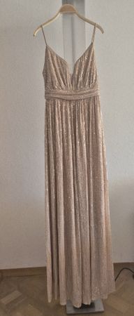 Abendkleid/ Ballkleid/ Kleid Champagne Grösse 36/ S