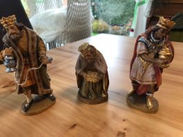 3 Könige Krippenfiguren aus Holz , handbemalt, LEPI