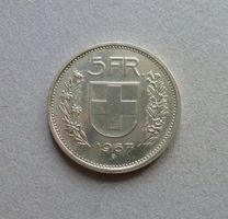 Schweiz ++ 5.- Franken 1967 - 3* v. Gesicht