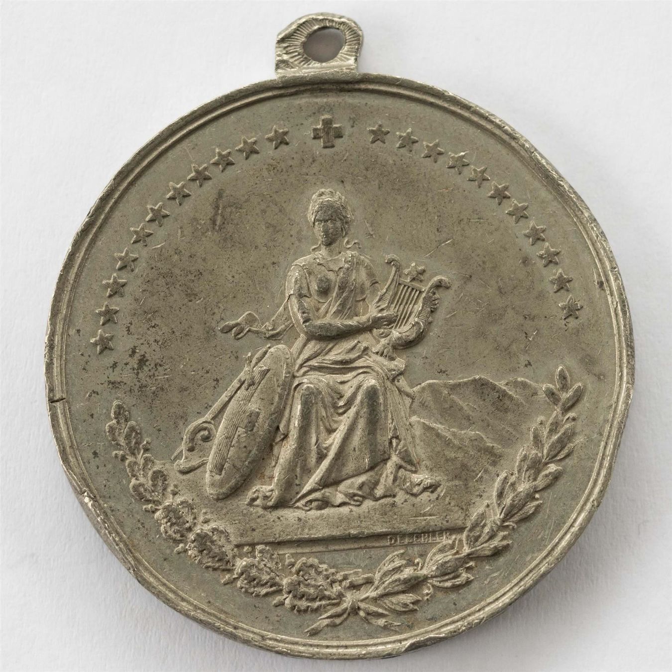 Medaglie: Medaille Eidg. Sängerfest 1868 Solothurn – Usato da Rotkreuz venduto da Swiss-Coins 1