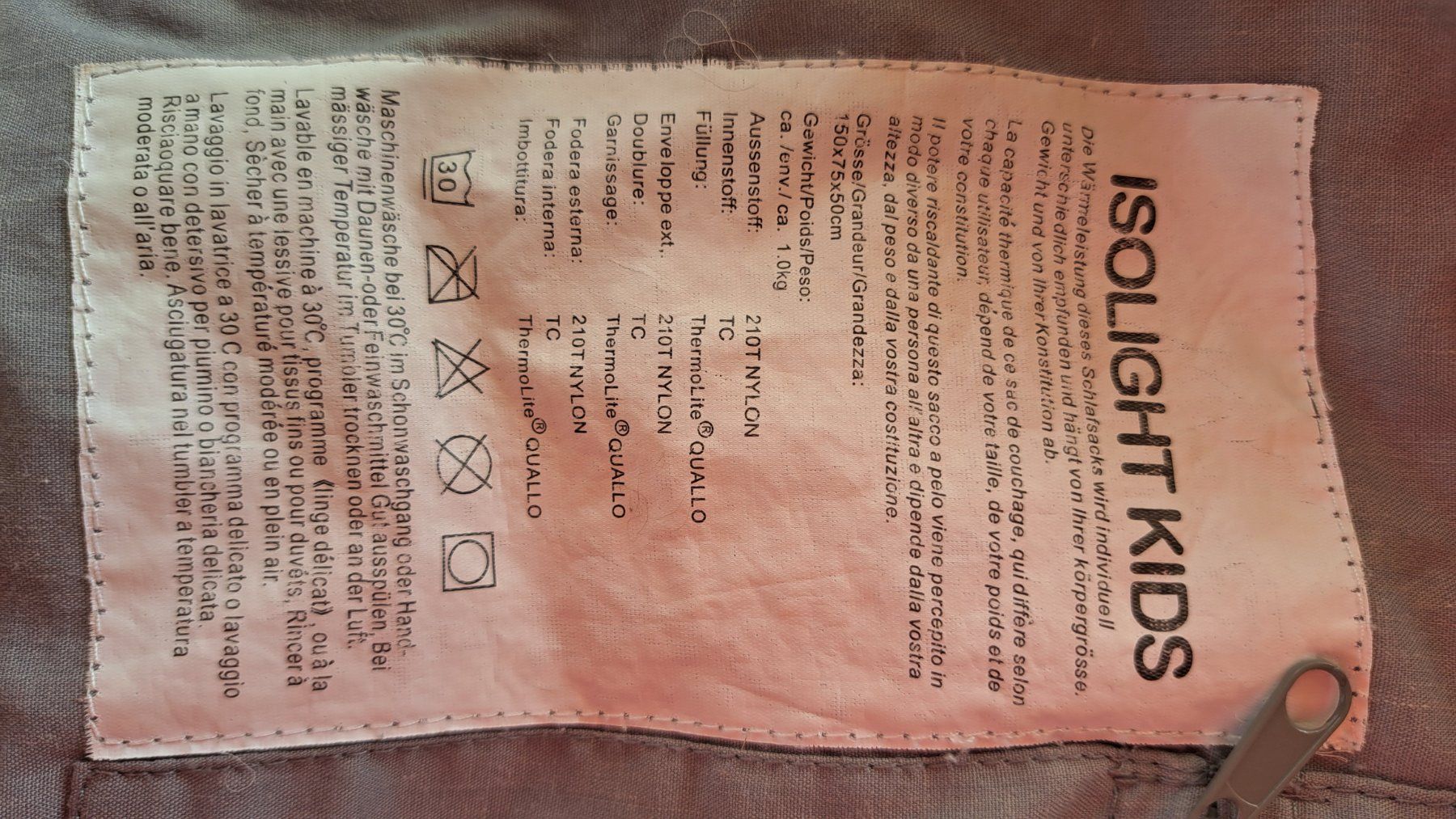 Sacchi a pelo: Kinderschlafsack, verlängerbar – Usato da Langenthal venduto da T.L. 3