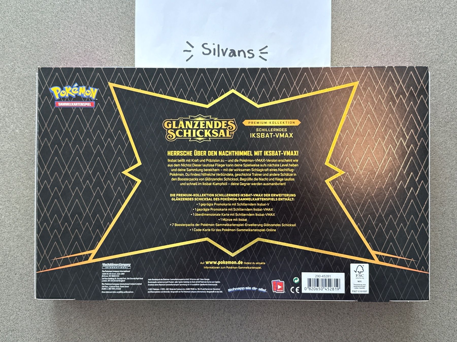 Pokémon Sammelbilder & Trading cards: Schillerndes Iksbat-Vmax Glänzendes Schicksal Deutsch – Neu und originalverpackt aus Wil SG von Silvans 1
