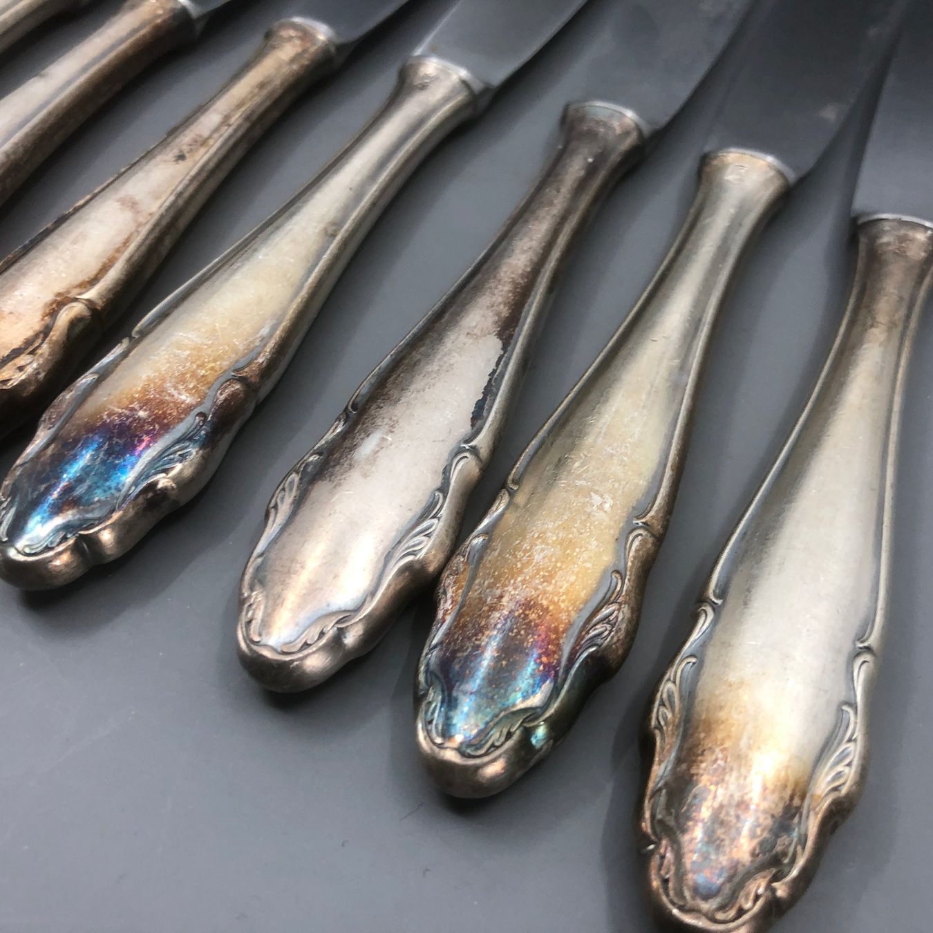 WMF Posate: 9 Dessertmesser versilbert WMF Modell 2200 – Usato da Basel venduto da Tiabeanie 8