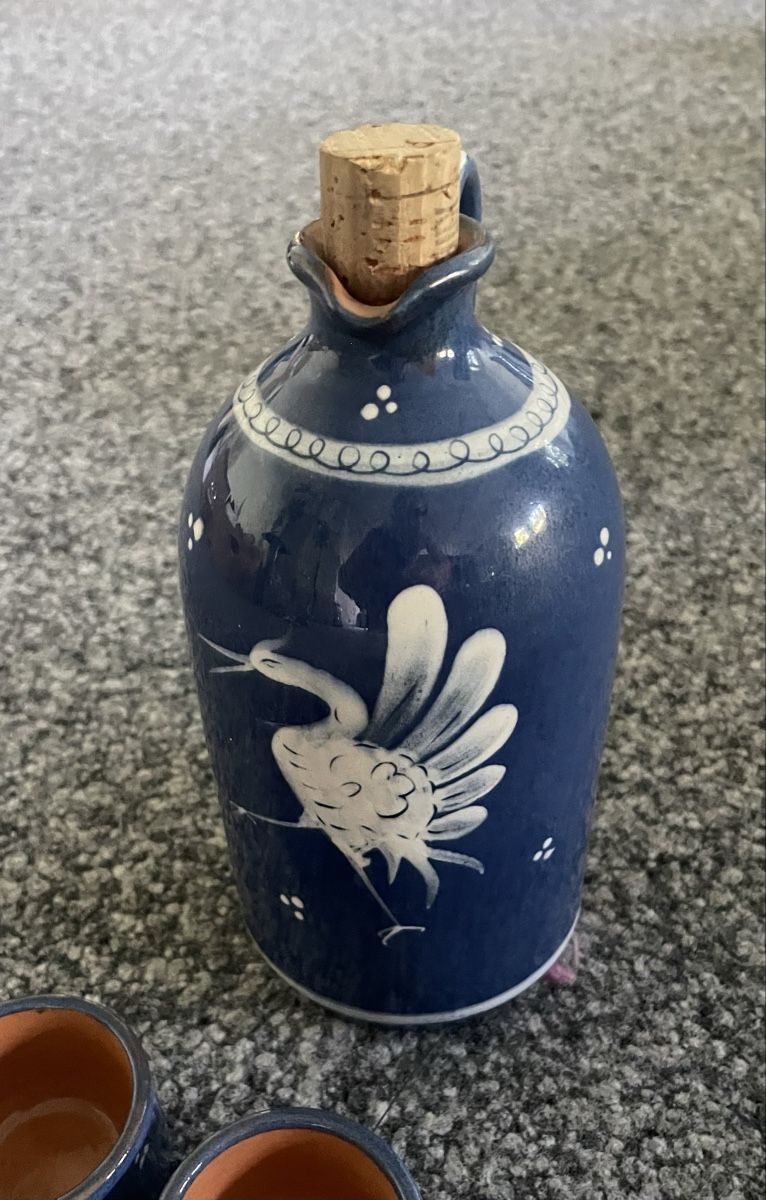 Altro: Flasche mit4 Schnapsgläsern blau mit Kranichmotiv – Nuovo (secondo la descrizione) da Au ZH venduto da Jaggy4 2