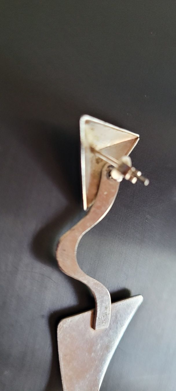 Orecchini pendenti & Orecchini a lobo: 1 origineller Ohrenring ca 6.5 cm lang silber – Usato da Hondrich venduto da Ebro01 2