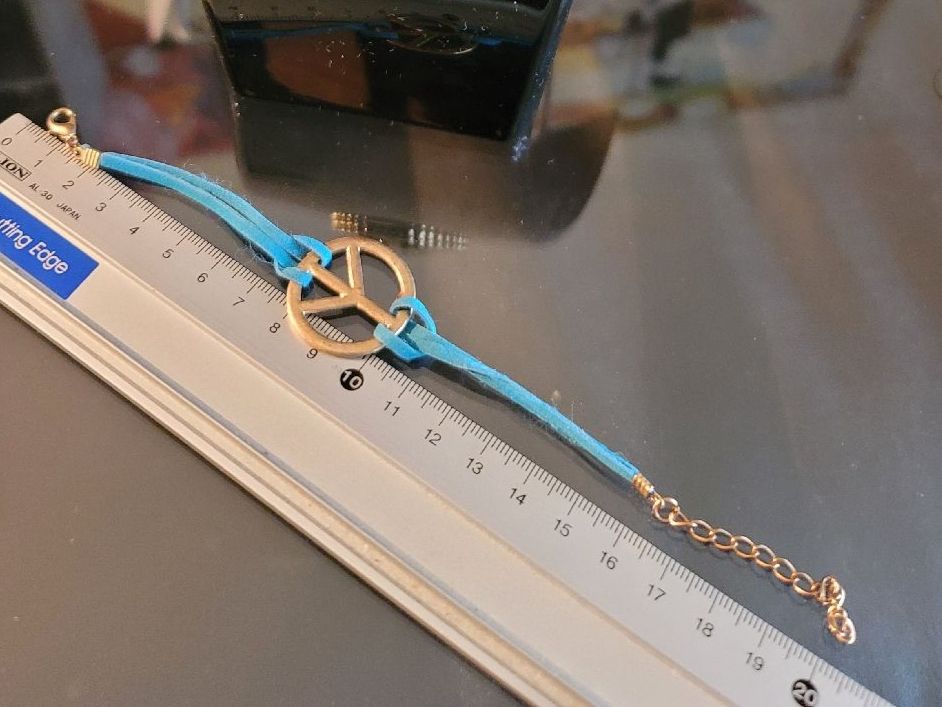 Bracciali & Braccialetti: Peace-Zeichen, PEACE, pace, Friedi, turqoise, Frieden türkis – Nuovo e nell'imballaggio originale da Zollikerberg venduto da Nice_Name 3
