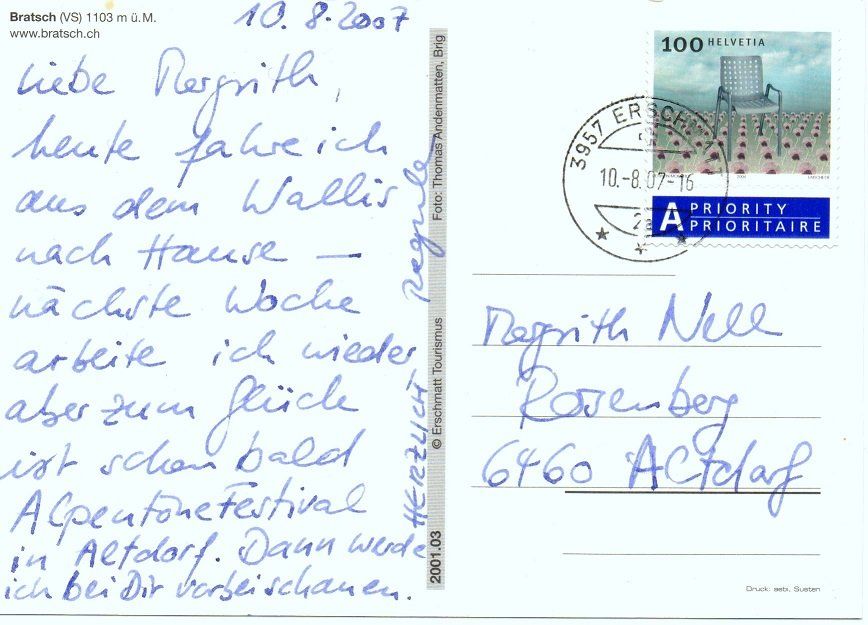 Cartoline postali: BRATSCH vue aérienne – Usato da Jona venduto da philajona 1