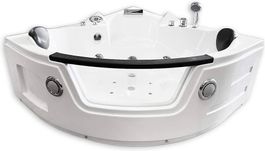 Whirlpool-Eckbadewanne für 2 Personen mit Massagefunktion