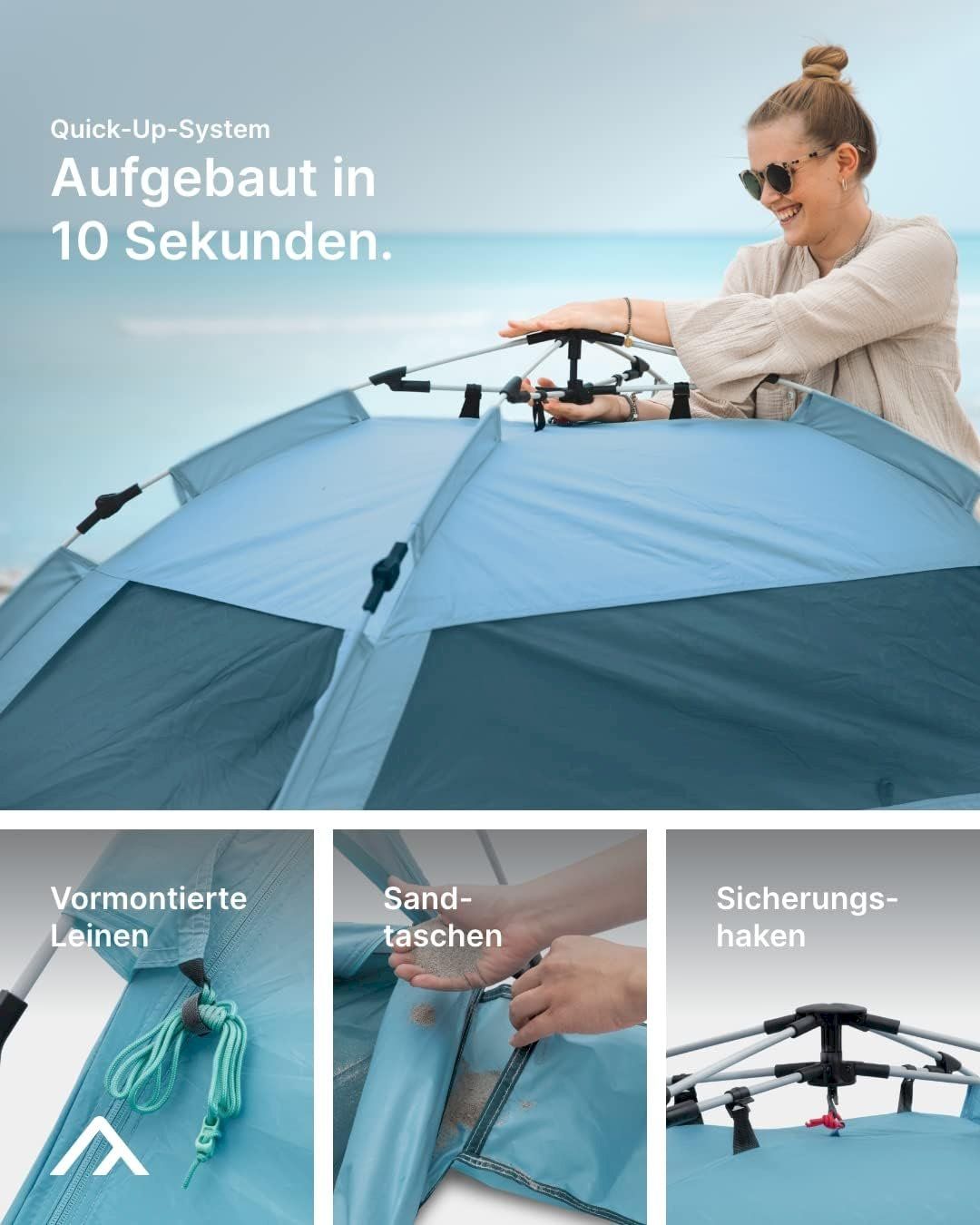Tende : Qeedo Quick Palm Oceanblue – Nuovo e nell'imballaggio originale da Bottighofen venduto da zaap 2