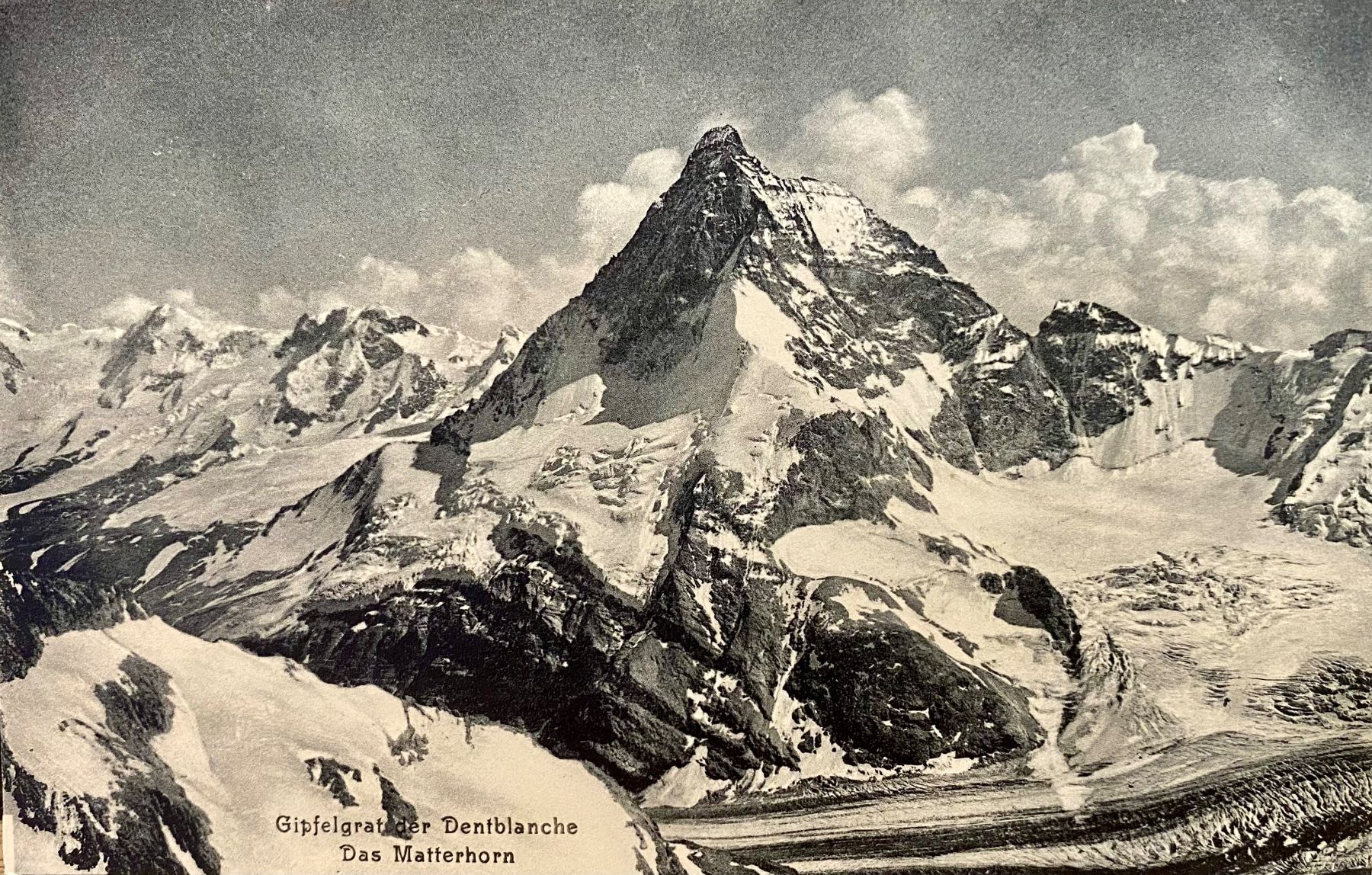 Cartoline postali: Gipfelgrat der Dentblanche - Das Matterhorn – Usato da Root venduto da ENGLAND-TREASURES 1