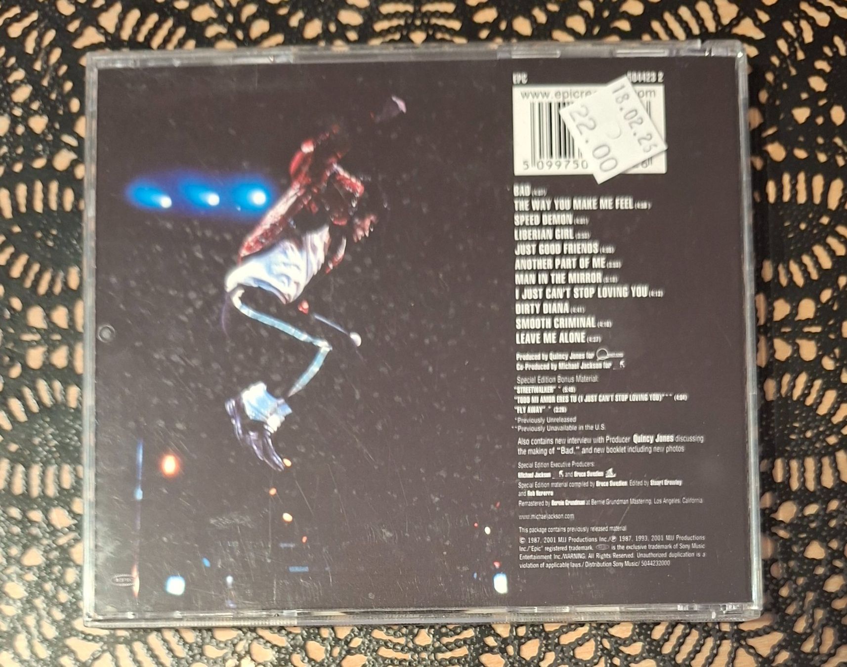 CD: Michael Jackson - Bad Special Edition, USA Pop CD 2001 1987 – Usato da Schönenberg TG venduto da Gregolino76 1