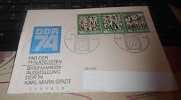Briefumschlag DDR 74 Karl-Marx-Stadt 24.10.1974 guter Zus...