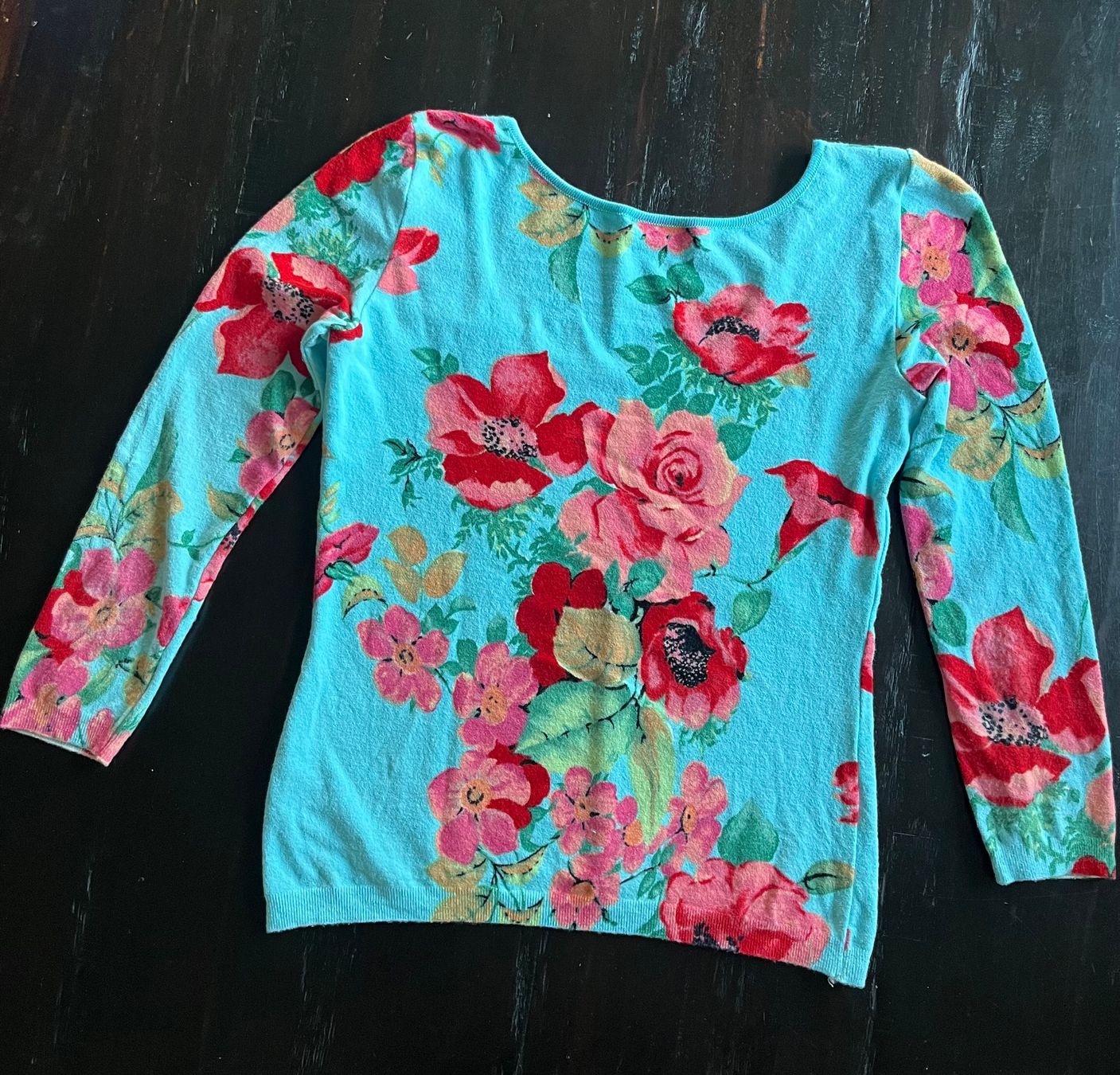 Maglioni & Felpe: Blumarine Pullover floral hellblau - Grösse 36 – Usato da Cham venduto da SPORTSMOTION 2