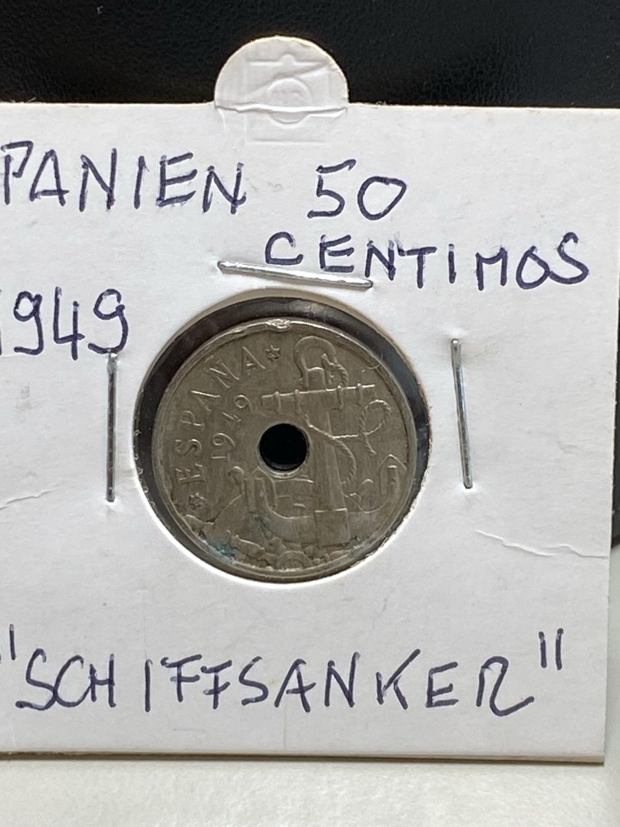 Alle Münzen: Spain - 50 centimes - 1949 – Gebraucht aus Payerne von Mike1682