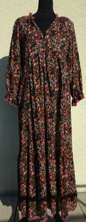 Kleid Odd Molly Gr. 2 (38/40) pink grün Blumen Maxikleid