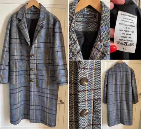 Manteau Rue des Abbesses Paris – T. S – 3/4 – Multicolore