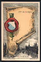 Zürich, Stadt bei Nacht, Wappen des Kan