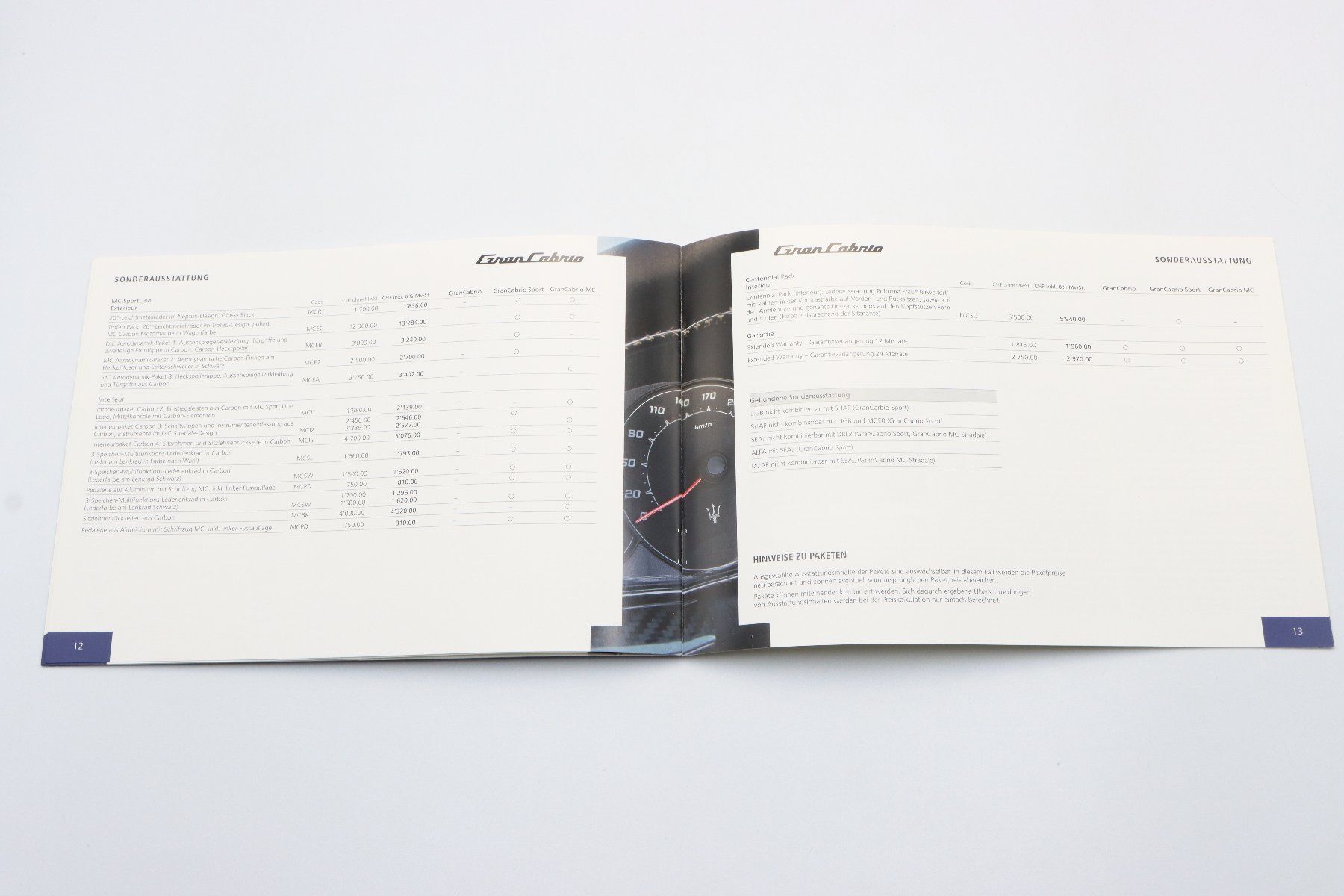 Maserati Documenti: Maserati GranCabrio Preise & Technische Daten Prospekt 2015 – Usato da Bühl b.Aarberg venduto da Collectorpassions 7