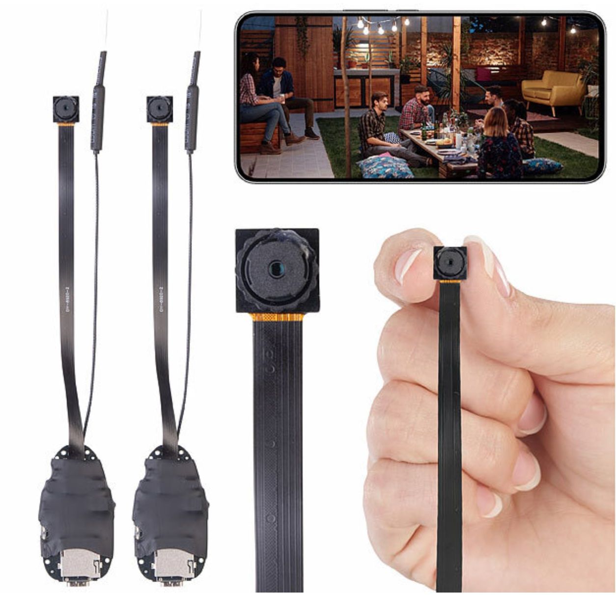 Fotocamera: Mikro-Kamera: 2er-Set 2K-Micro-Einbaukameras – Nuovo e nell'imballaggio originale da Bülach venduto da StoreInShop.com
