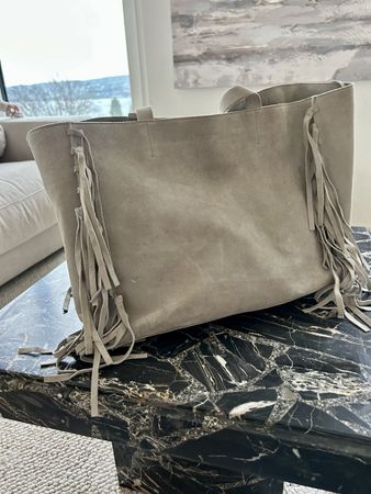 Fringe Suede Shopper Bag from Hunkydory Stockholm