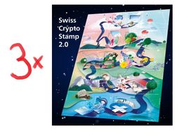 30 Stück Swiss Crypto Stamps 2.0 ID:1-10