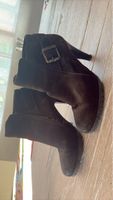 Damen bagatt Stiefeletten braun Absatz Schnalle akzeptabel