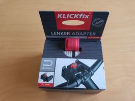 KLICKfix Zubehör Lenkeradapter mit Schloss, Schwarz